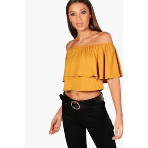 Boohoo Tall Lilly Frill Crop Top